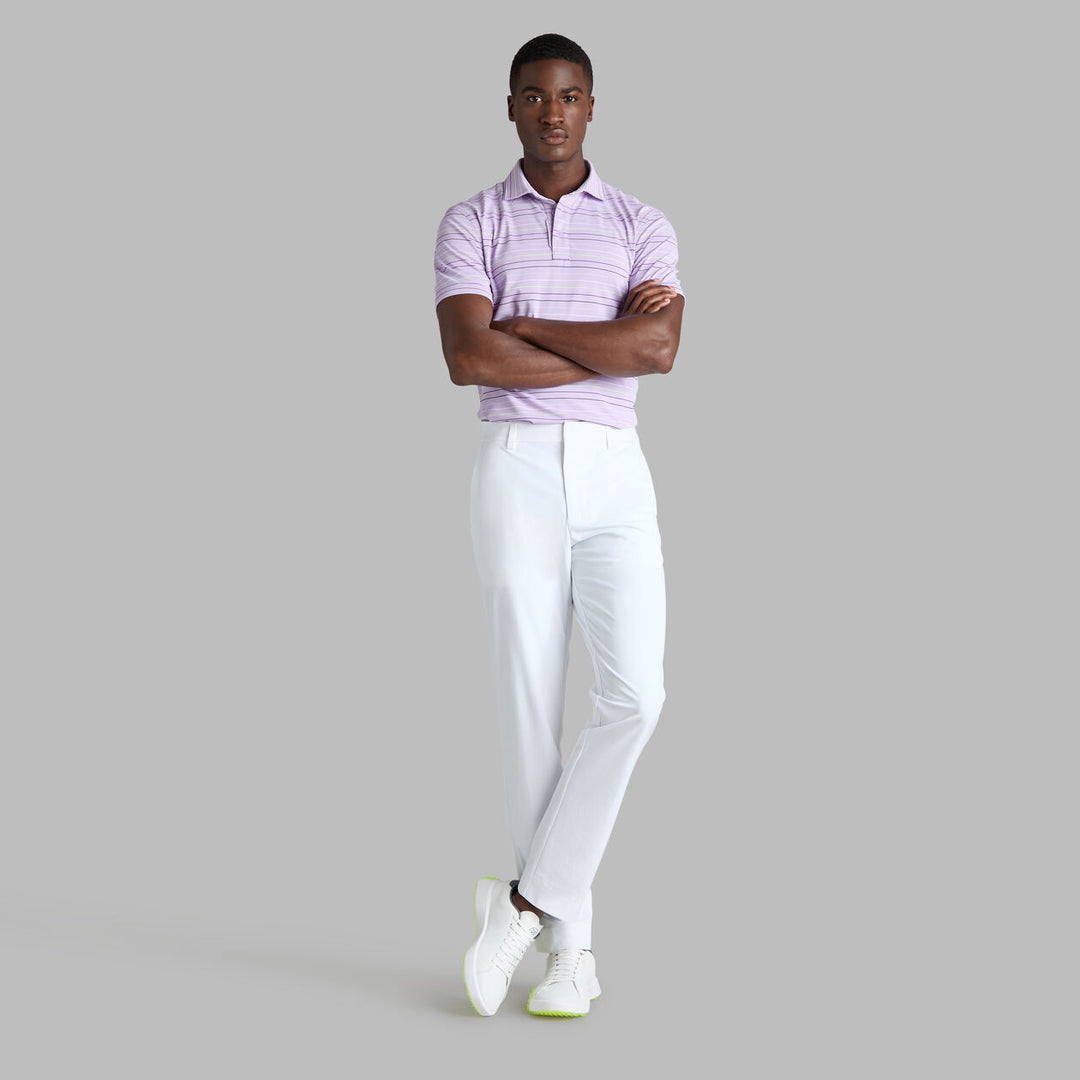 G/FORE MEN'SMULTI STRIPE TECH PIQUÉ PERFORMANCE POLO - IRIS
