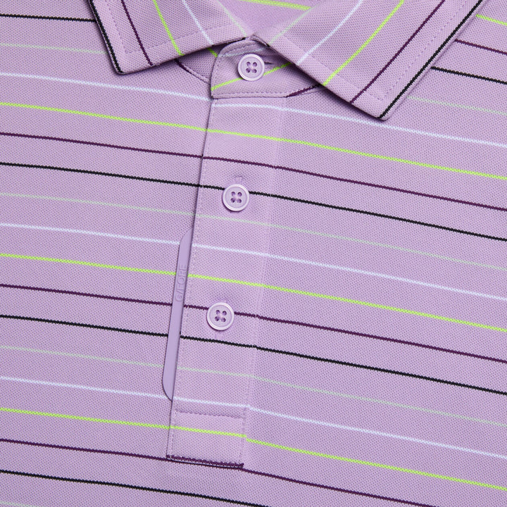 G/FORE MEN'SMULTI STRIPE TECH PIQUÉ PERFORMANCE POLO - IRIS
