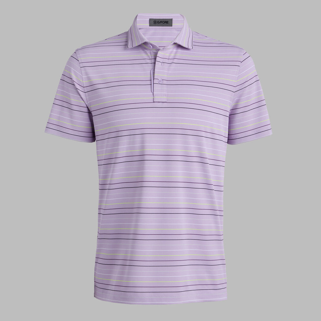 G/FORE MEN'SMULTI STRIPE TECH PIQUÉ PERFORMANCE POLO - IRIS