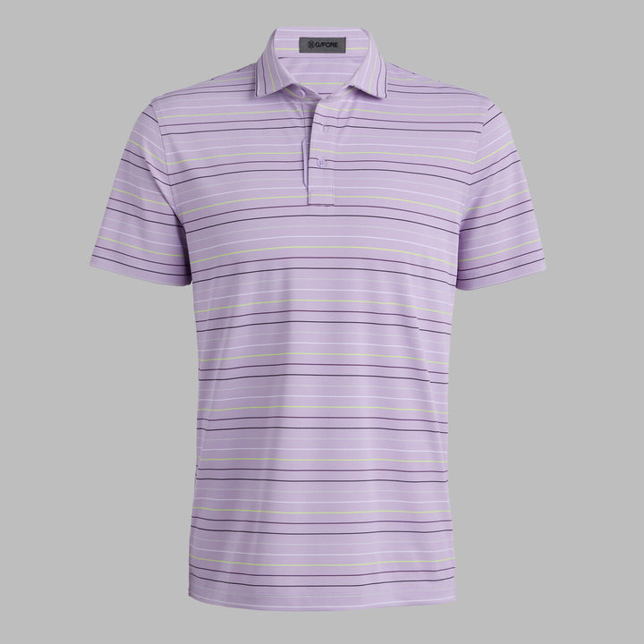 G/FORE MEN'SMULTI STRIPE TECH PIQUÉ PERFORMANCE POLO - IRIS
