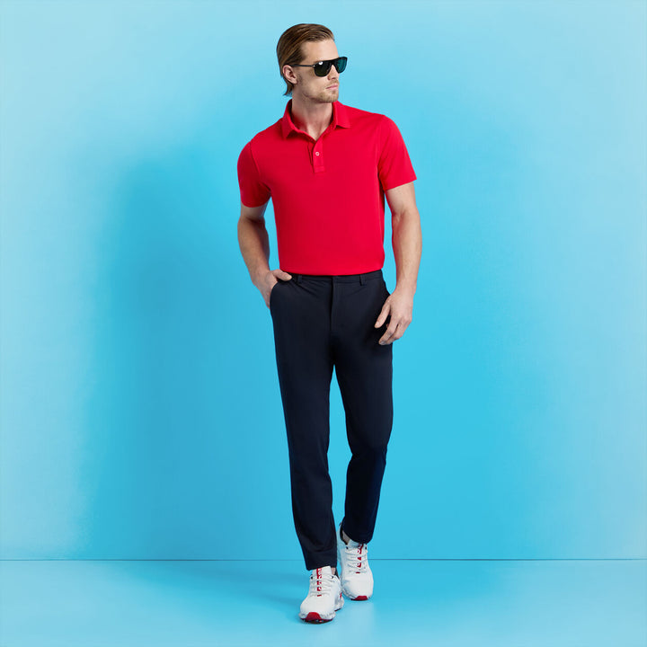 G/FORE MEN'S ESSENTIAL PERFORMANCE PIQUÉ POLO - LAVA