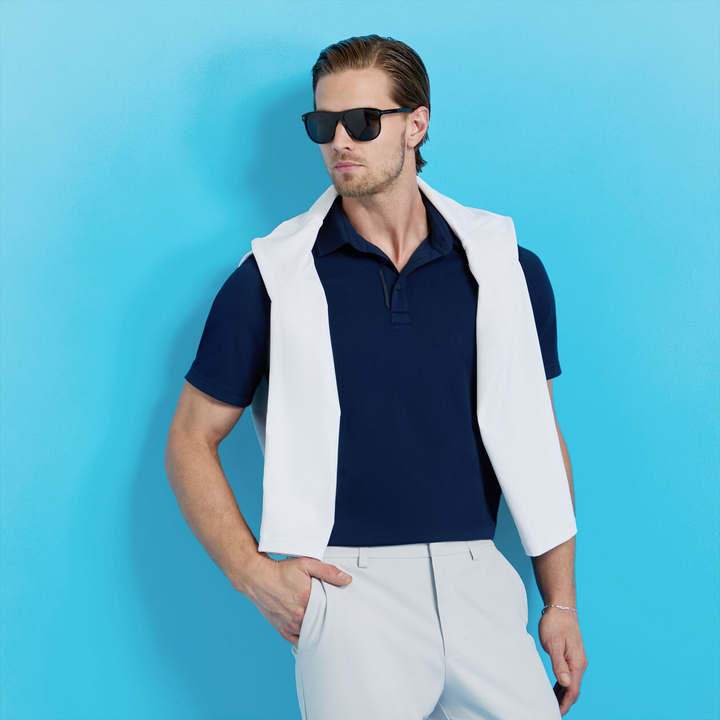 G/FORE MEN'S ESSENTIAL PERFORMANCE PIQUÉ POLO - TWILIGHT