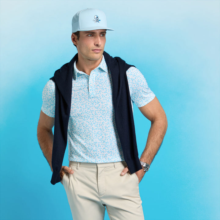 G/FORE MEN'S GARDEN TECH JERSEY POLO - BREEZE