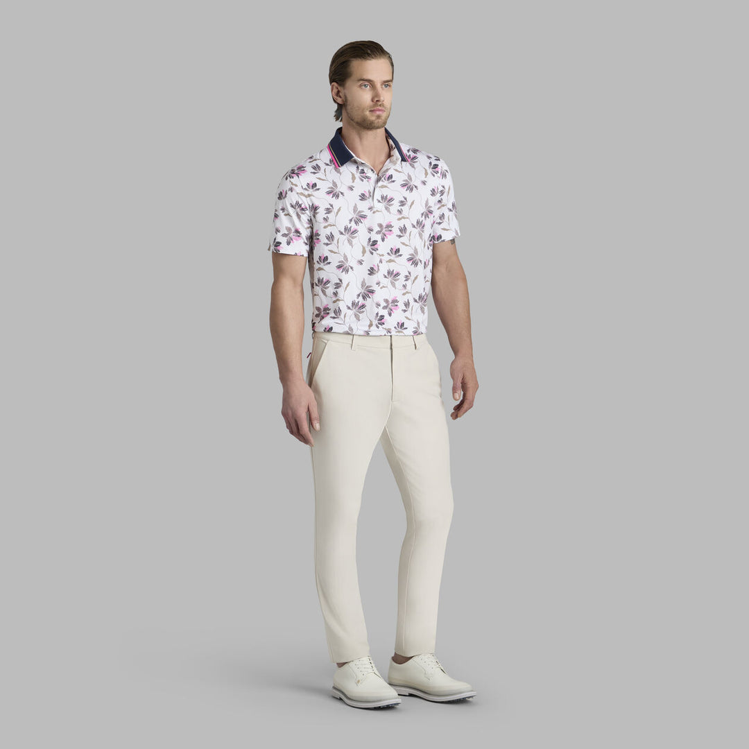 G/FORE MEN'S IRIS TECH JERSEY POLO - SNOW
