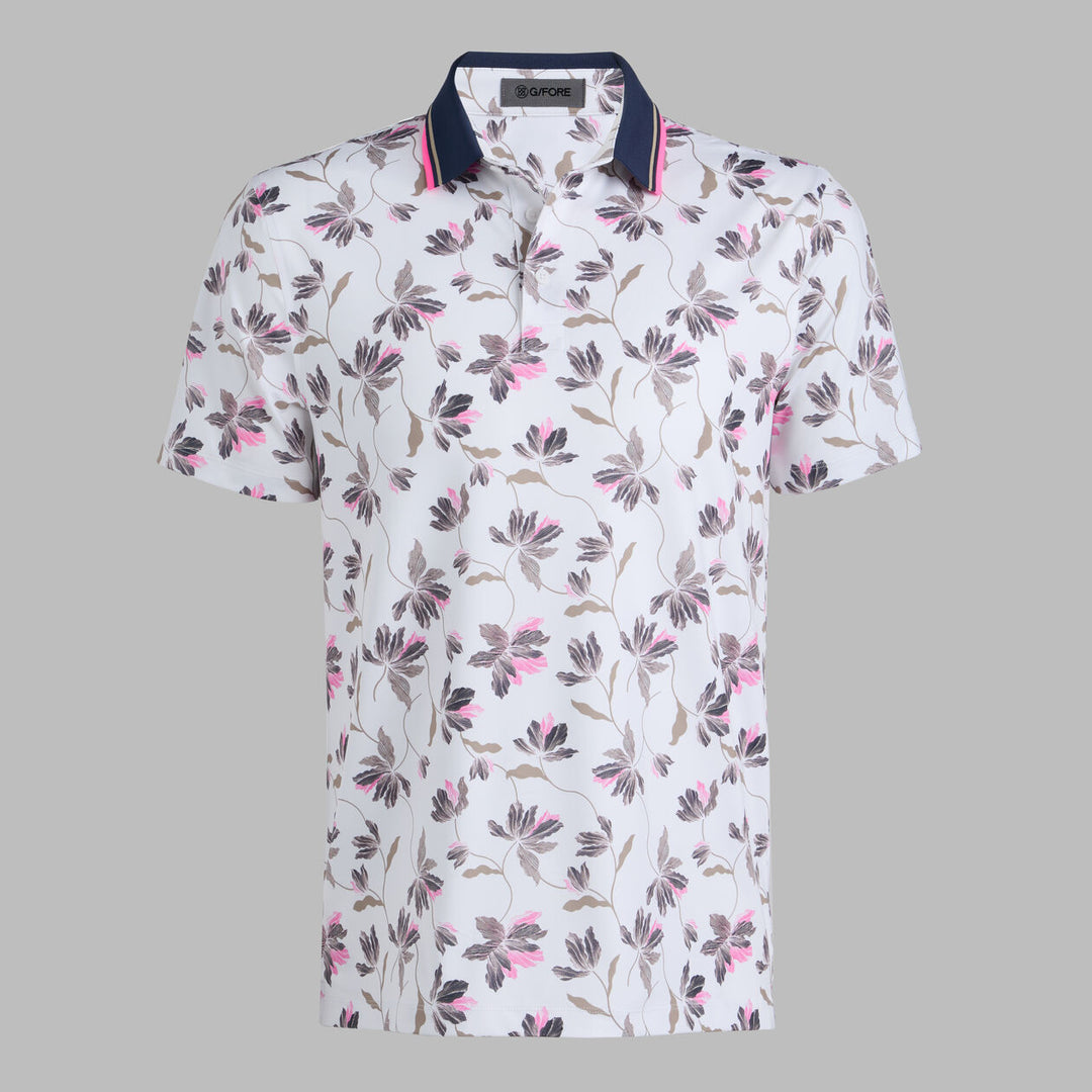 G/FORE MEN'S IRIS TECH JERSEY POLO - SNOW