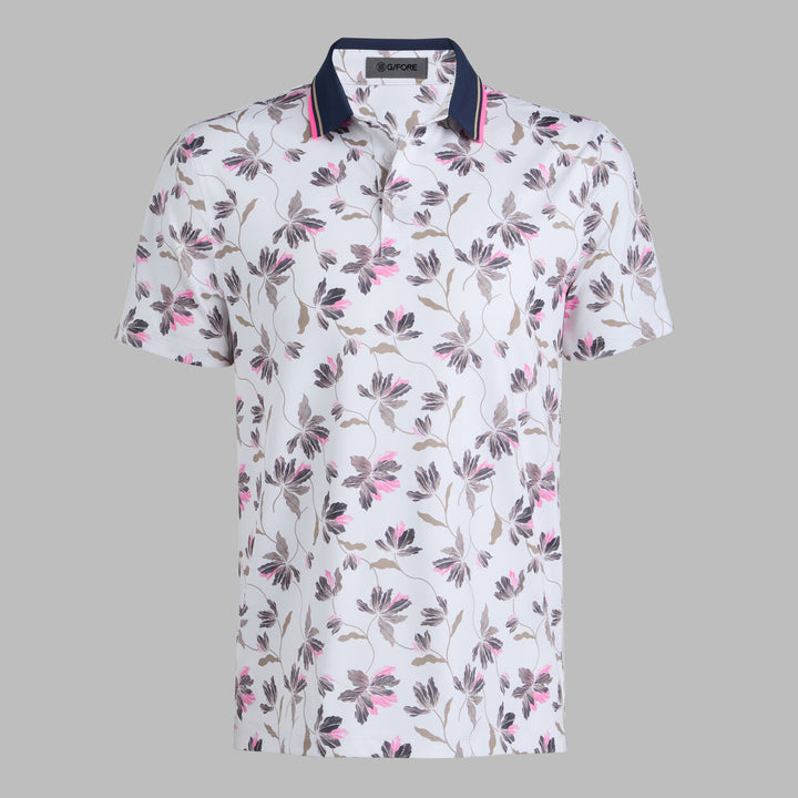 G/FORE MEN'S IRIS TECH JERSEY POLO - SNOW