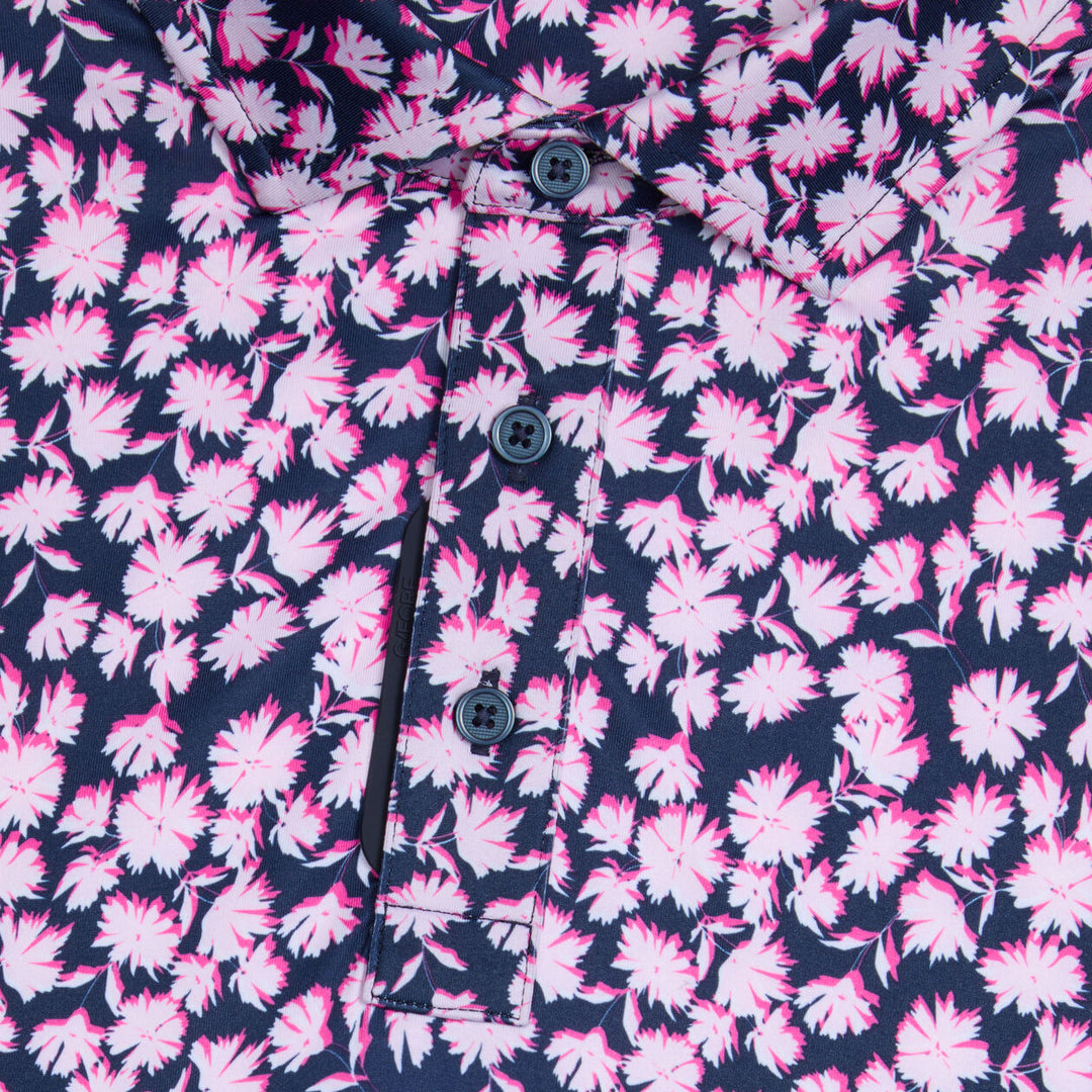 G/FORE MEN'S OPTIC FLORAL TECH JERSEY POLO - BLUSH