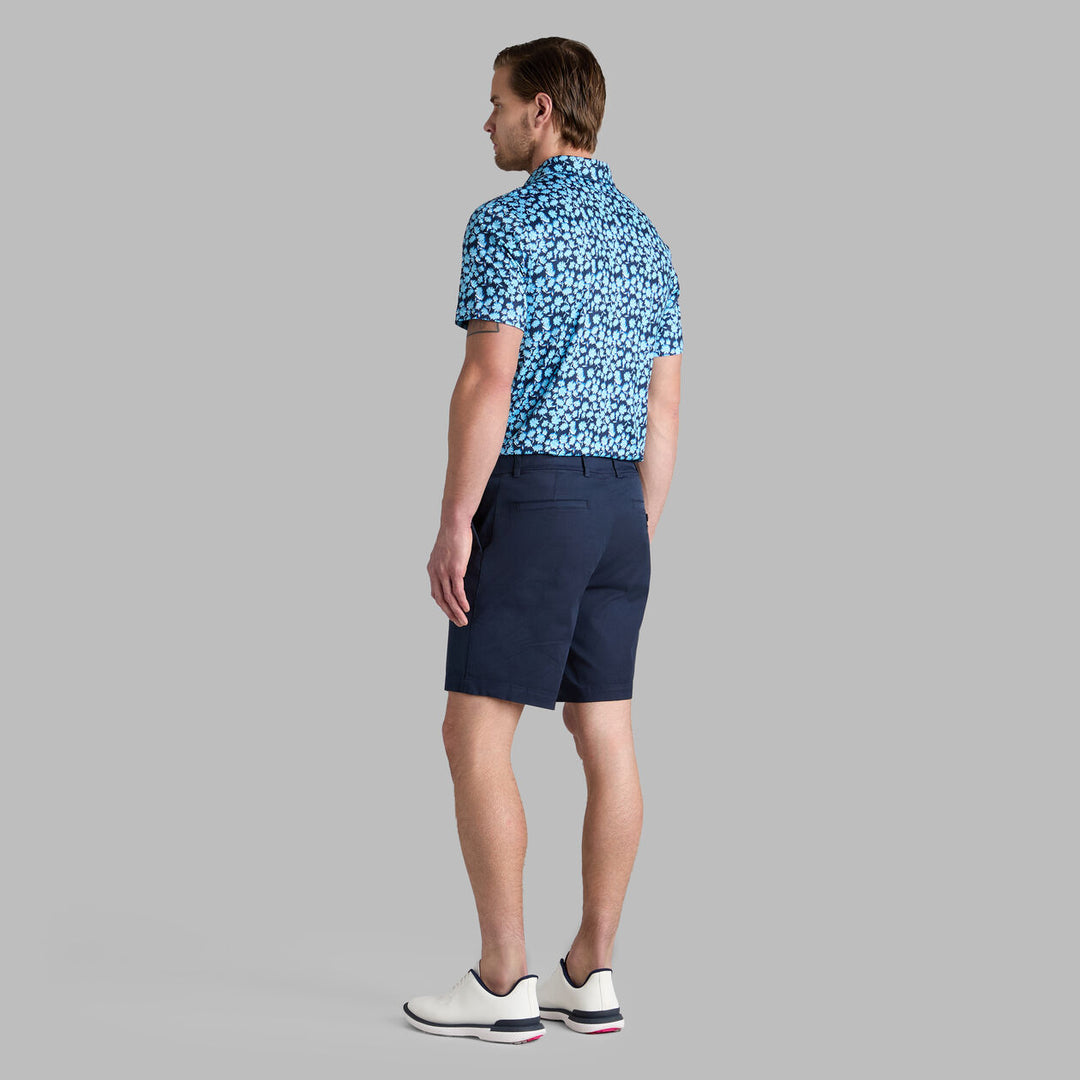 G/FORE MEN'S OPTIC FLORAL TECH JERSEY POLO - BREEZE