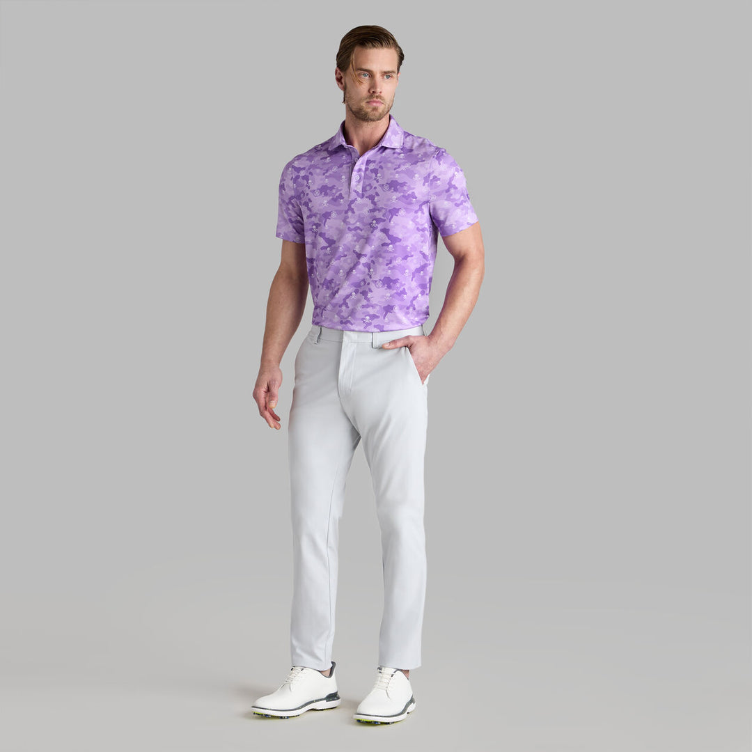 G/FORE MEN'S ICON CAMO TECH JERSEY POLO - IRIS