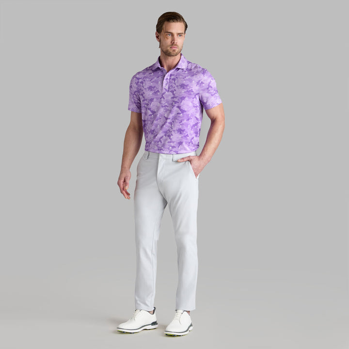 G/FORE MEN'S ICON CAMO TECH JERSEY POLO - IRIS