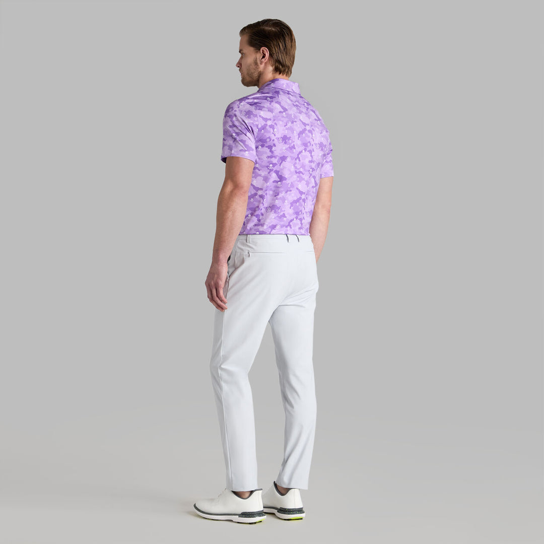 G/FORE MEN'S ICON CAMO TECH JERSEY POLO - IRIS