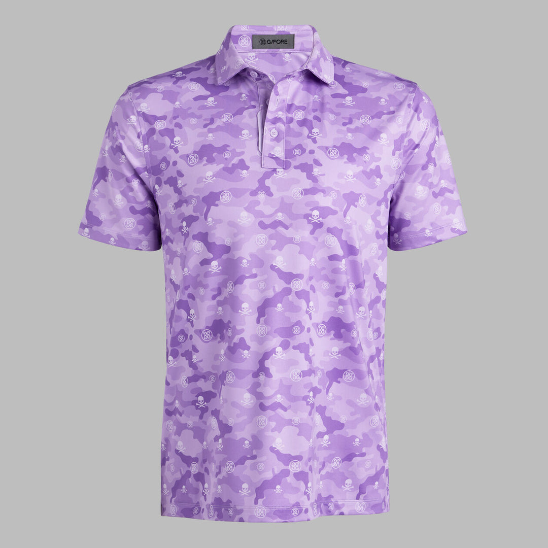 G/FORE MEN'S ICON CAMO TECH JERSEY POLO - IRIS