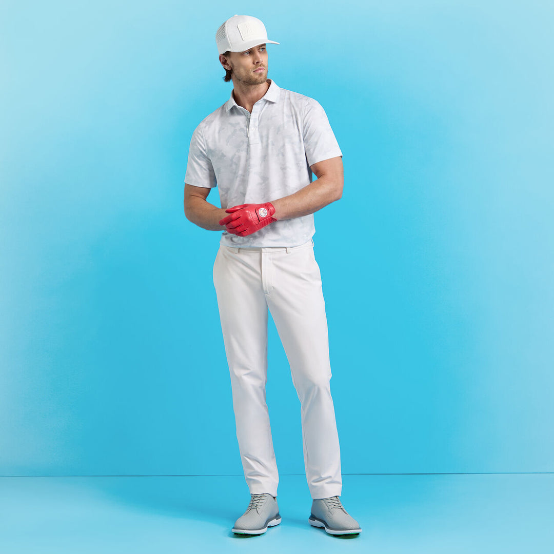 G/FORE MEN'S ICON CAMO TECH JERSEY POLO - SNOW