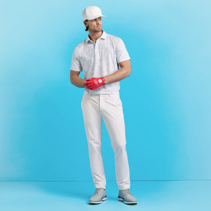 G/FORE MEN'S ICON CAMO TECH JERSEY POLO - SNOW