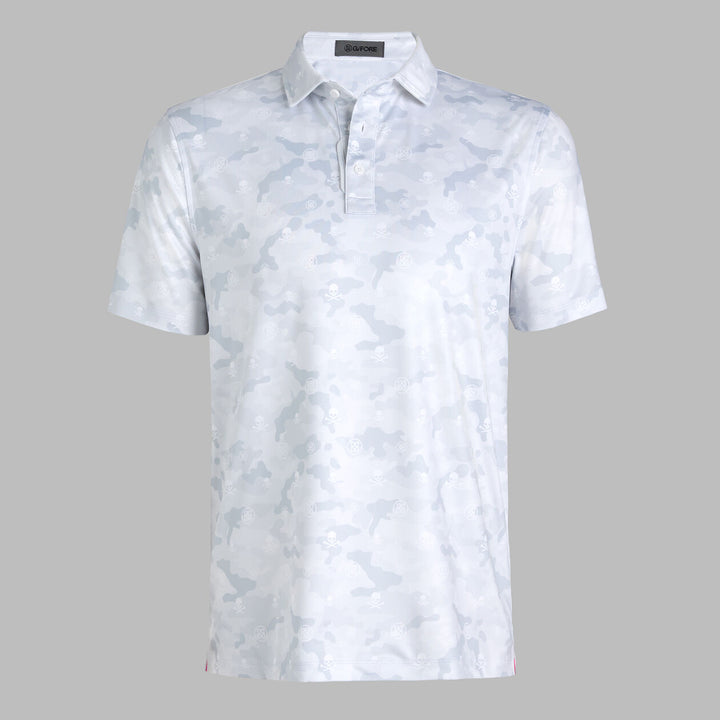G/FORE MEN'S ICON CAMO TECH JERSEY POLO - SNOW