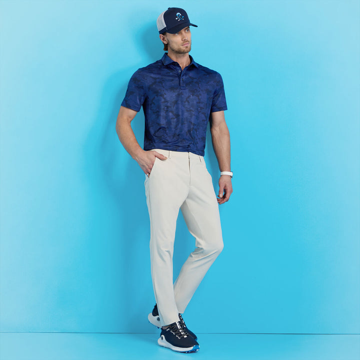 G/FORE MEN'S ICON CAMO TECH JERSEY POLO - TWILIGHT