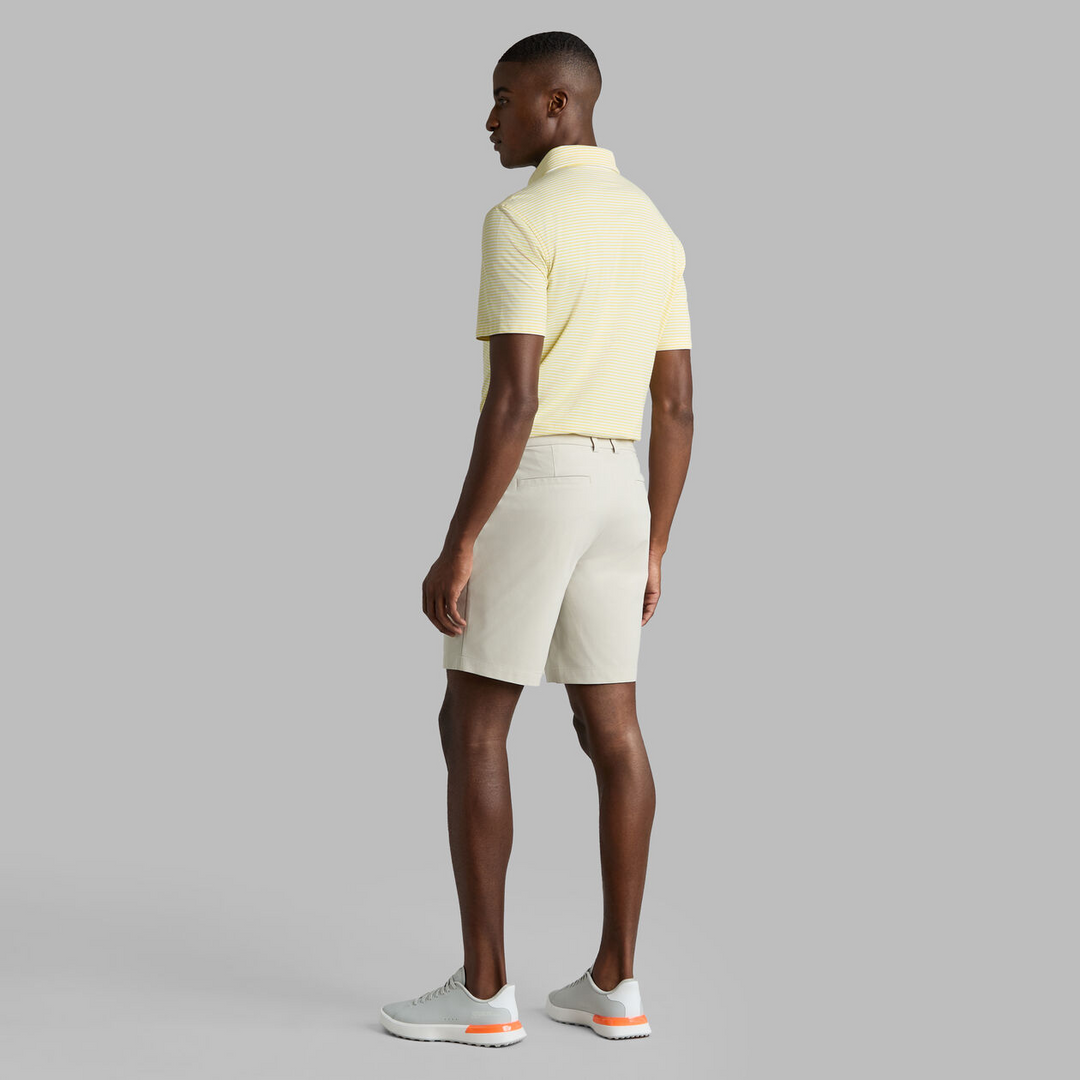 G/FORE MEN'S ALL PLAY STRIPE STRETCH KNIT POLO - CANARY