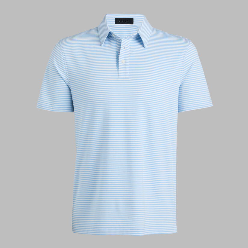 G/FORE MEN'S ALL PLAY STRIPE STRETCH KNIT POLO - BAJA