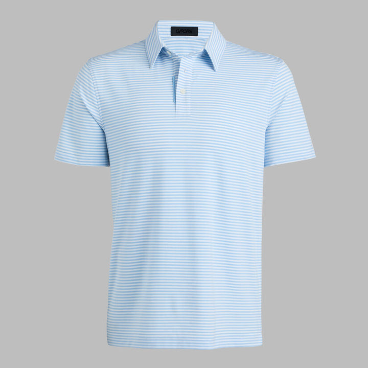G/FORE MEN'S ALL PLAY STRIPE STRETCH KNIT POLO - BAJA