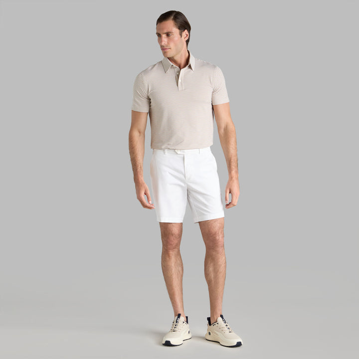 G/FORE MEN'S ALL PLAY STRIPE STRETCH KNIT POLO - DUNE