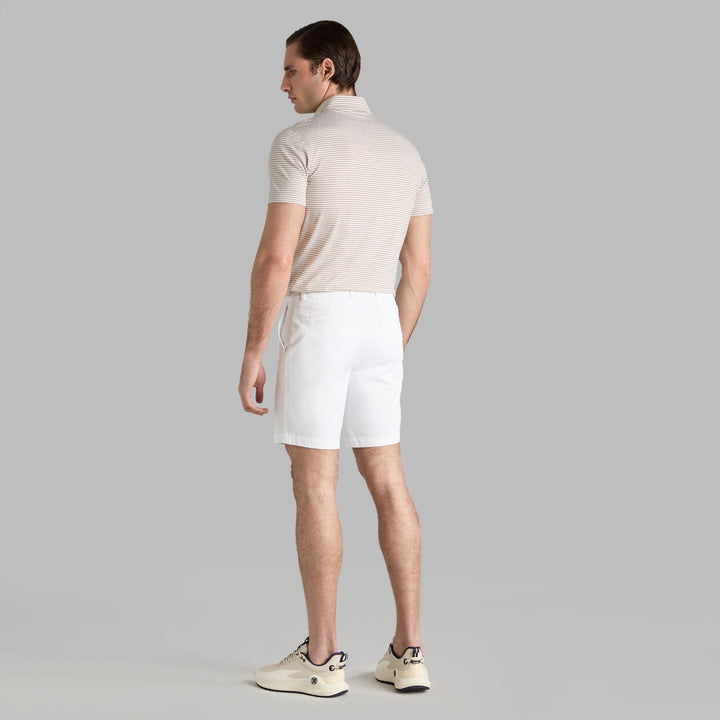 G/FORE MEN'S ALL PLAY STRIPE STRETCH KNIT POLO - DUNE