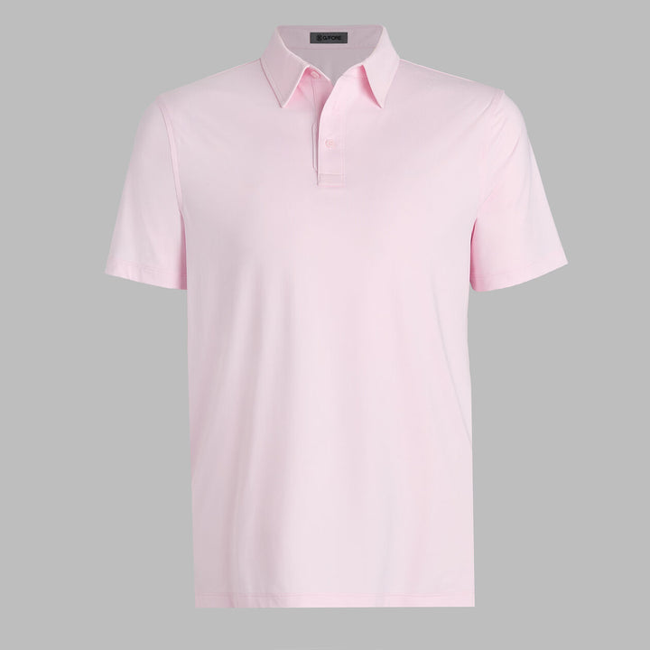G/FORE MEN'S MÉLANGE ICE NYLON POLO - BLUSH MELANGE