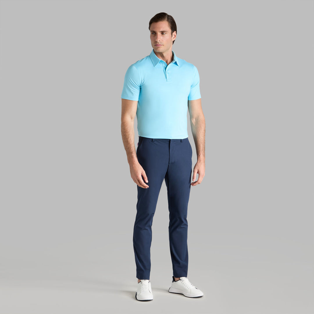 G/FORE MEN'S MÉLANGE ICE NYLON POLO - BREEZE MELANGE