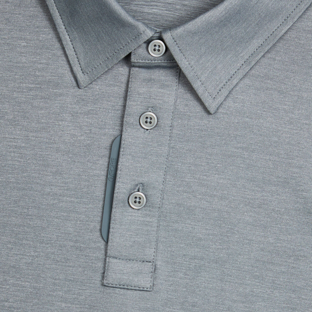 G/FORE MEN'S MÉLANGE ICE NYLON POLO - CHARCOAL MELANGE