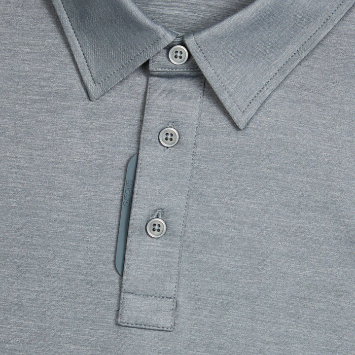 G/FORE MEN'S MÉLANGE ICE NYLON POLO - CHARCOAL MELANGE