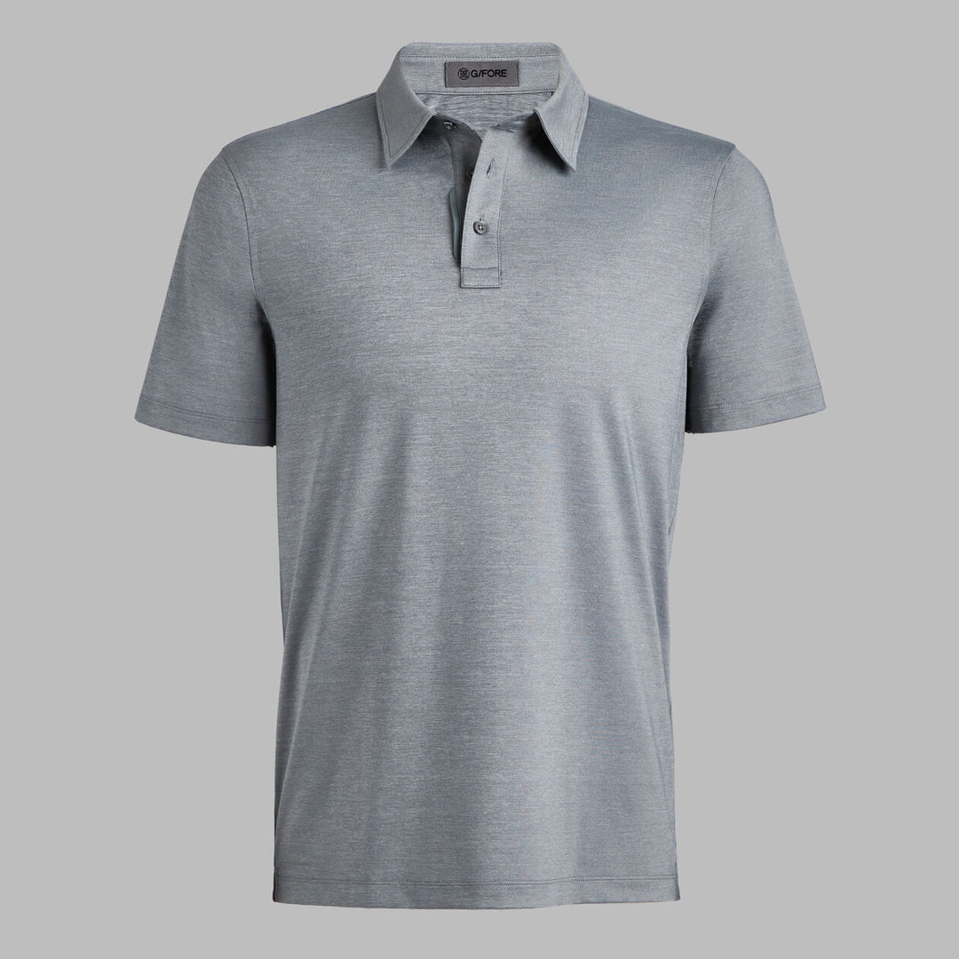 G/FORE MEN'S MÉLANGE ICE NYLON POLO - CHARCOAL MELANGE