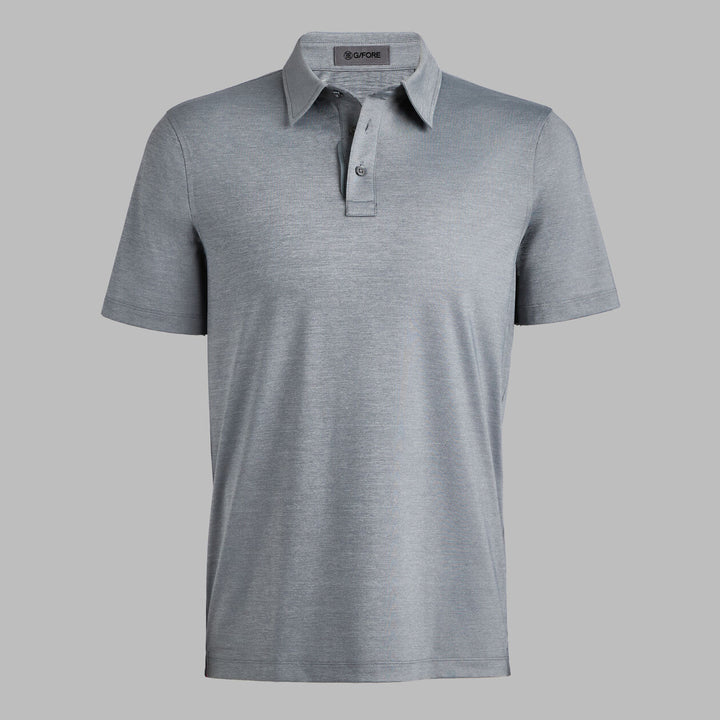 G/FORE MEN'S MÉLANGE ICE NYLON POLO - CHARCOAL MELANGE