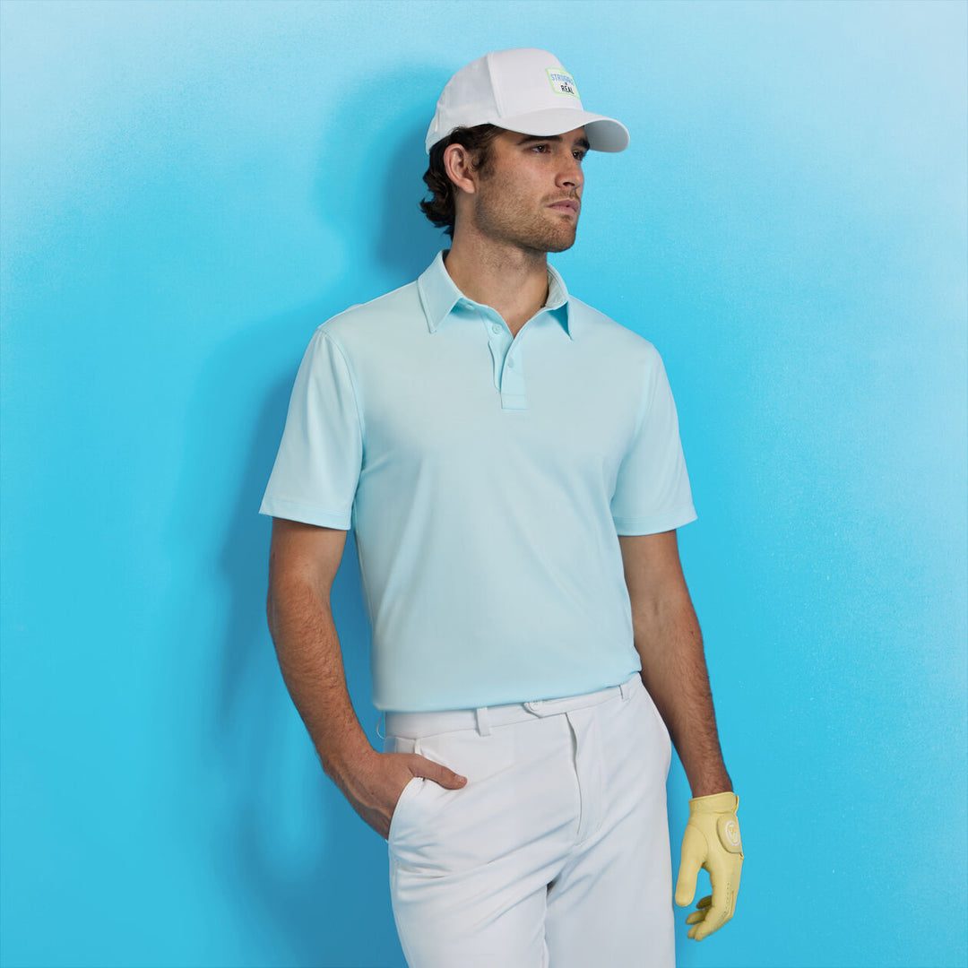 G/FORE MEN'S MÉLANGE ICE NYLON POLO - DAYBREAK MELANGE