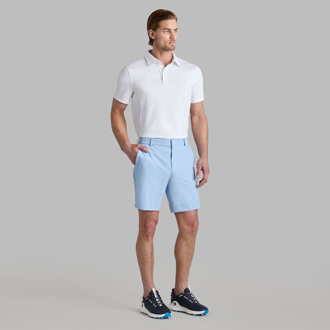 G/FORE MEN'S MÉLANGE ICE NYLON POLO - SNOW MÉLANGE