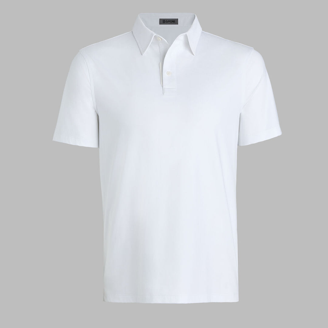 G/FORE MEN'S MÉLANGE ICE NYLON POLO - SNOW MÉLANGE