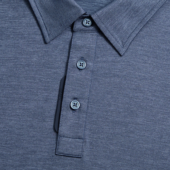 G/FORE MEN'S MÉLANGE ICE NYLON POLO - TWILIGHT MELANGE