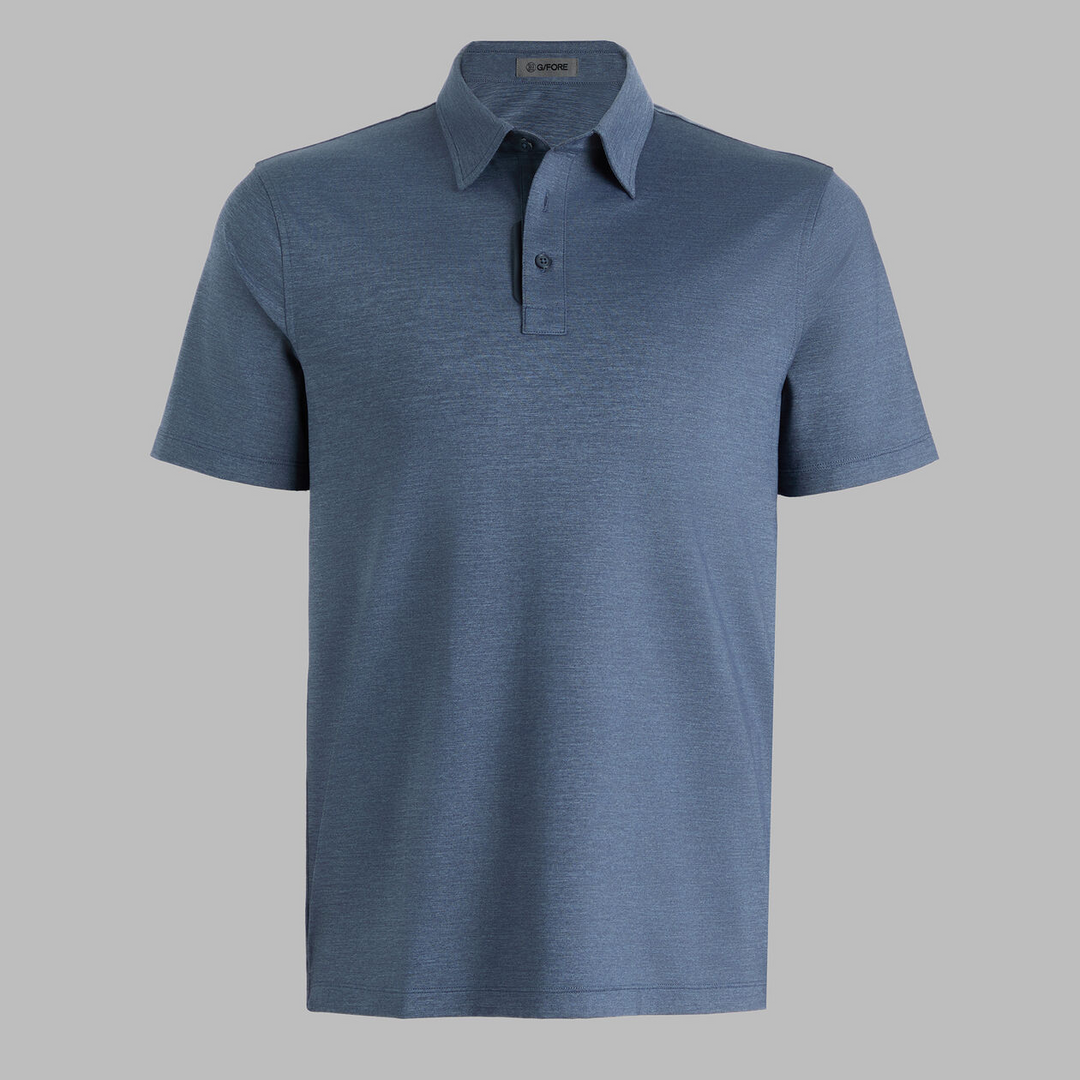 G/FORE MEN'S MÉLANGE ICE NYLON POLO - TWILIGHT MELANGE