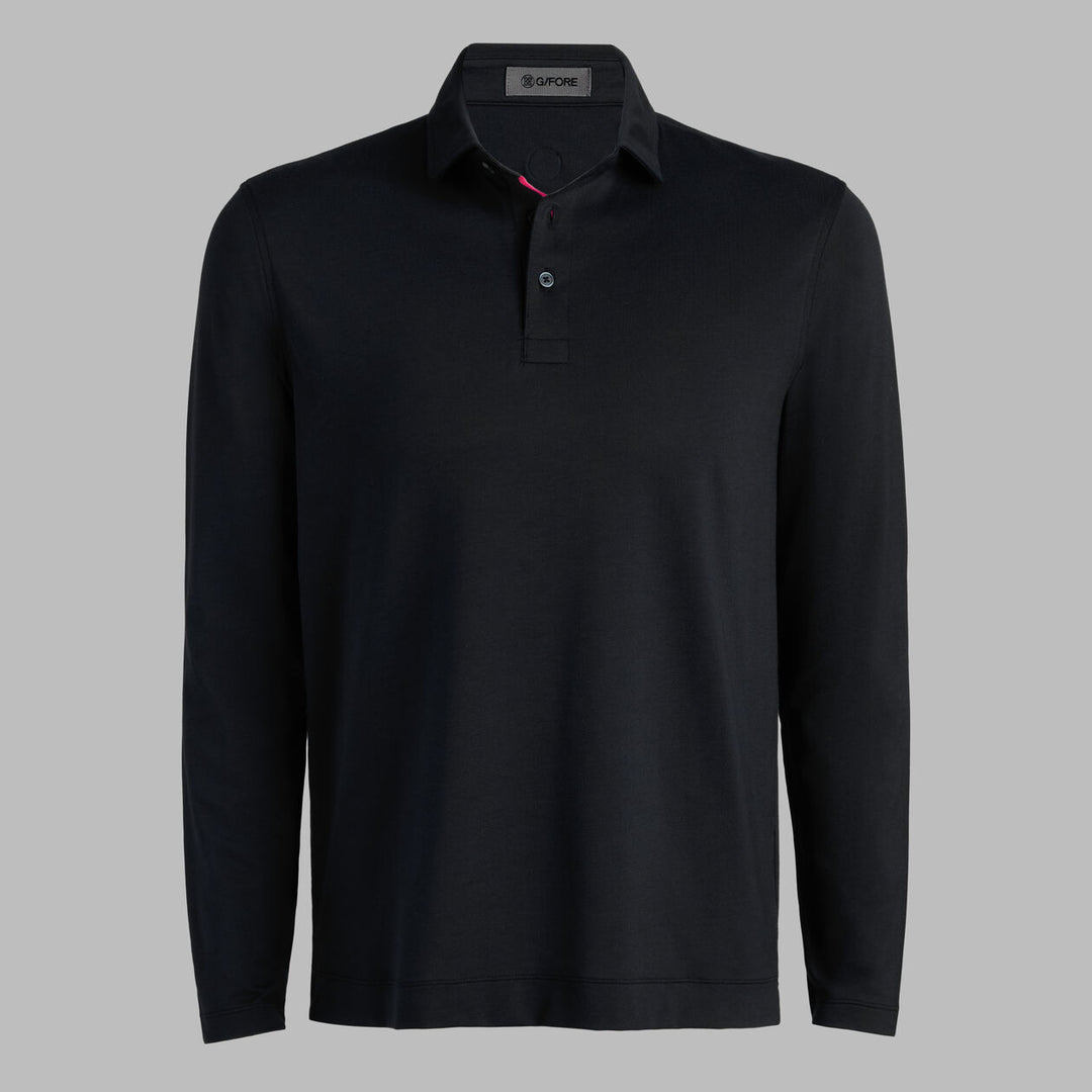 G/FORE MEN'S ALL PLAY LONG SLEEVE POLO - ONYX