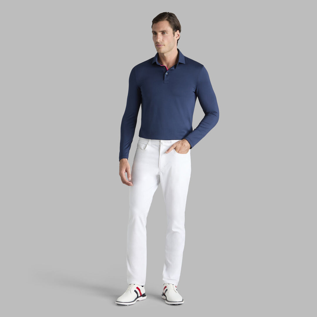G/FORE MEN'S ALL PLAY LONG SLEEVE POLO - TWILIGHT