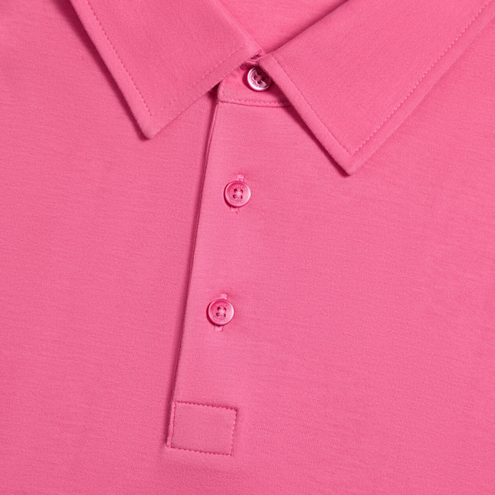 G/FORE MEN'S SUPER SOFT BRUSHED COTTON LONG SLEEVE POLO - KNOCKOUT PINK