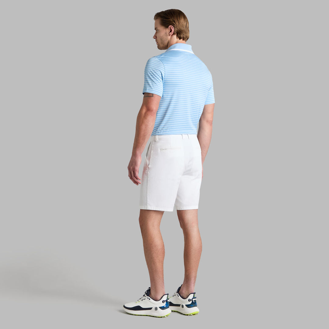 G/FORE MEN'S PERFORATED STRIPE JERSEY POLO - BAJA