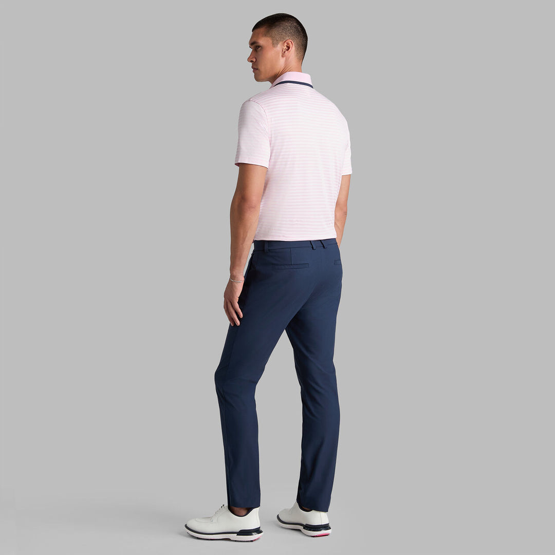 G/FORE MEN'S PERFORATED STRIPE JERSEY POLO - BLUSH