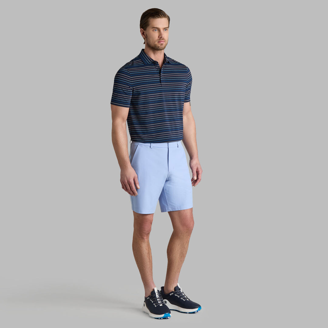 G/FORE MEN'S MULTI STRIPE TECH JERSEY POLO - TWILIGHT / BAJA
