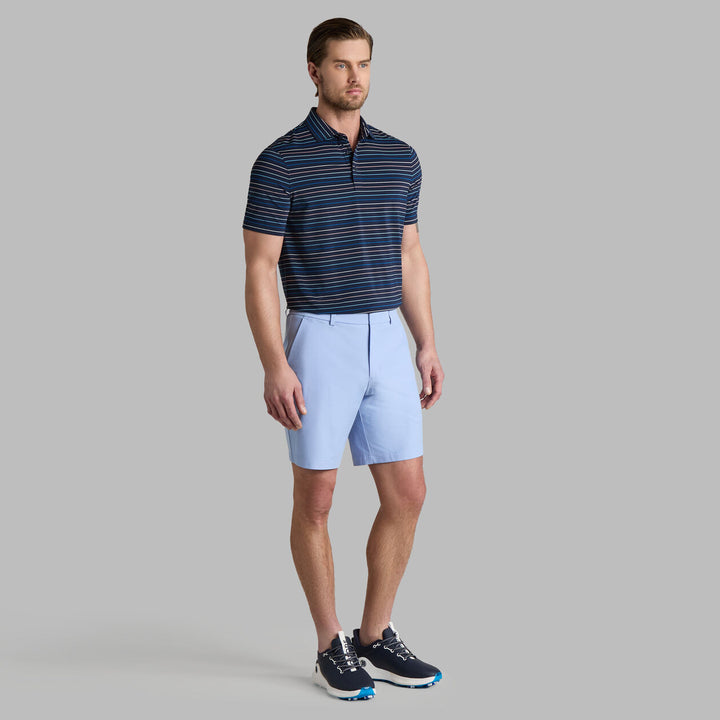 G/FORE MEN'S MULTI STRIPE TECH JERSEY POLO - TWILIGHT / BAJA
