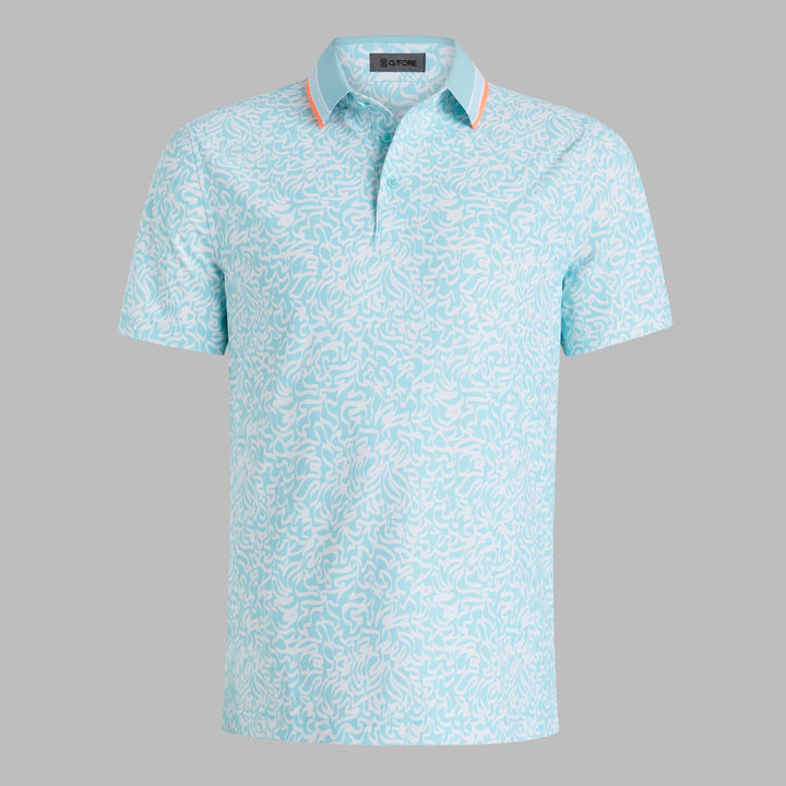 G/FORE MEN'S SCRIBBLE TECH JERSEY POLO - CENOTE