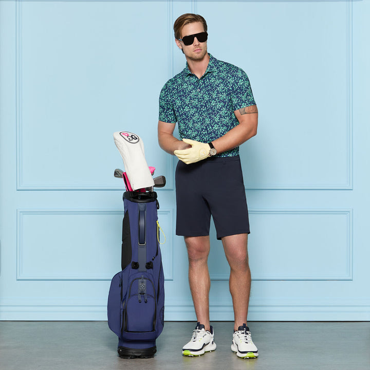G/FORE MEN'S SCATTERED DITZY TECH JERSEY POLO - CLOVER