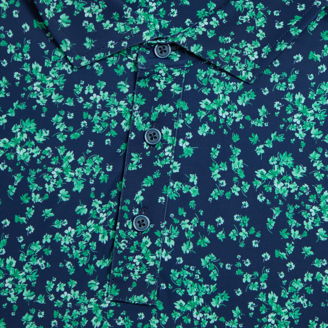 G/FORE MEN'S SCATTERED DITZY TECH JERSEY POLO - CLOVER