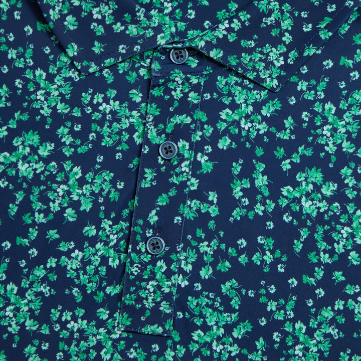 G/FORE MEN'S SCATTERED DITZY TECH JERSEY POLO - CLOVER