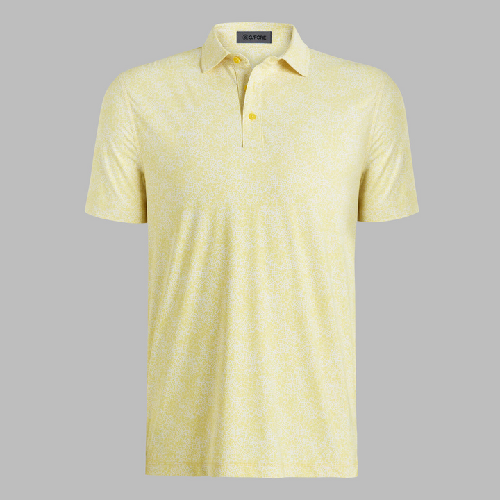 G/FORE MEN'S HYDRANGEA TECH JERSEY POLO- CANARY