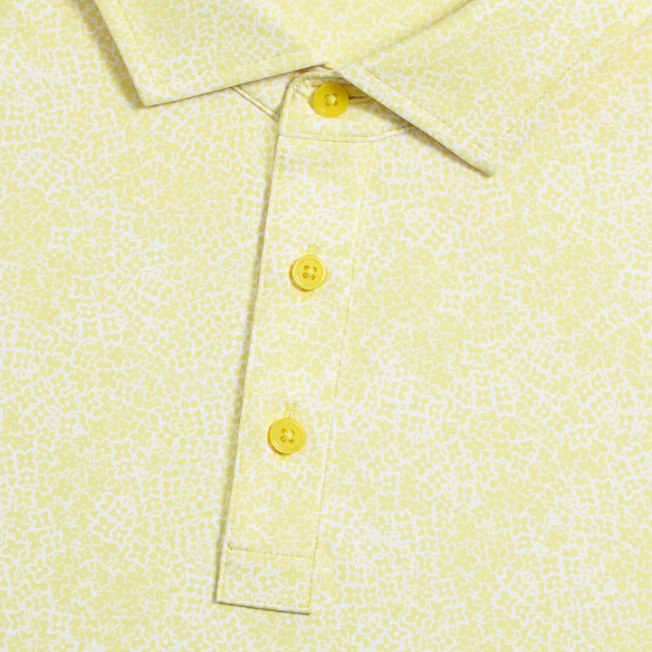 G/FORE MEN'S HYDRANGEA TECH JERSEY POLO- CANARY