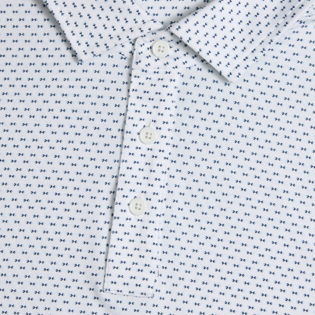 G/FORE MEN'S GEO ALL PLAY STRETCH KNIT POLO - SNOW